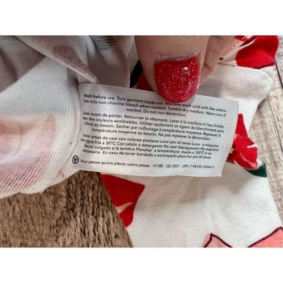 Just One You by Carter's Poinsettia Bodysuit One Piece 9 months Whimsical Floral - Picture 6 of 8